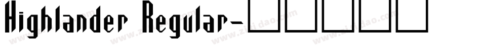 Highlander Regular字体转换